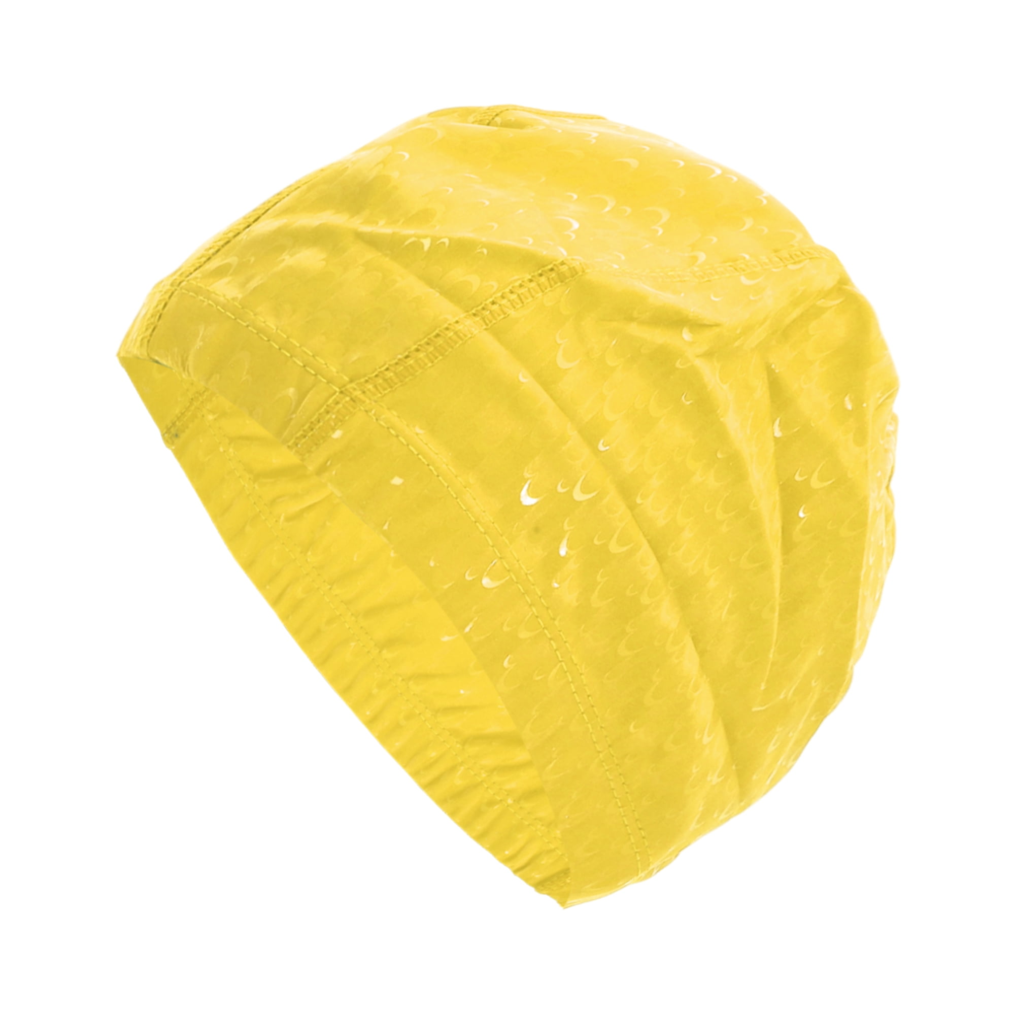 Unique Bargains Pleated Style Swimming Cap 1 Pc Bright Yellow