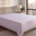 thumbnail image 1 of Unique Bargains Ployester Bed Soft Flat Sheet Cozy Bedding for Bedroom Purple 63"x91", 1 of 5