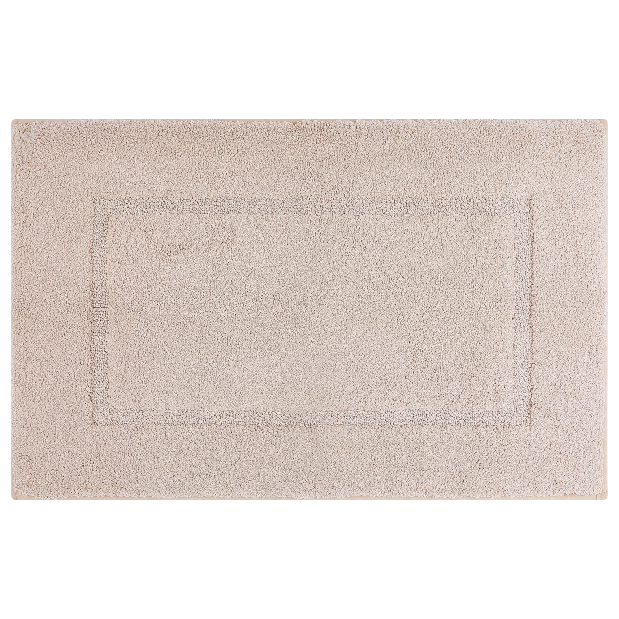 Unique Bargains Plush Absorbent Microfiber Bathroom Mat Non-Slip Rug Khaki 24" x 16"