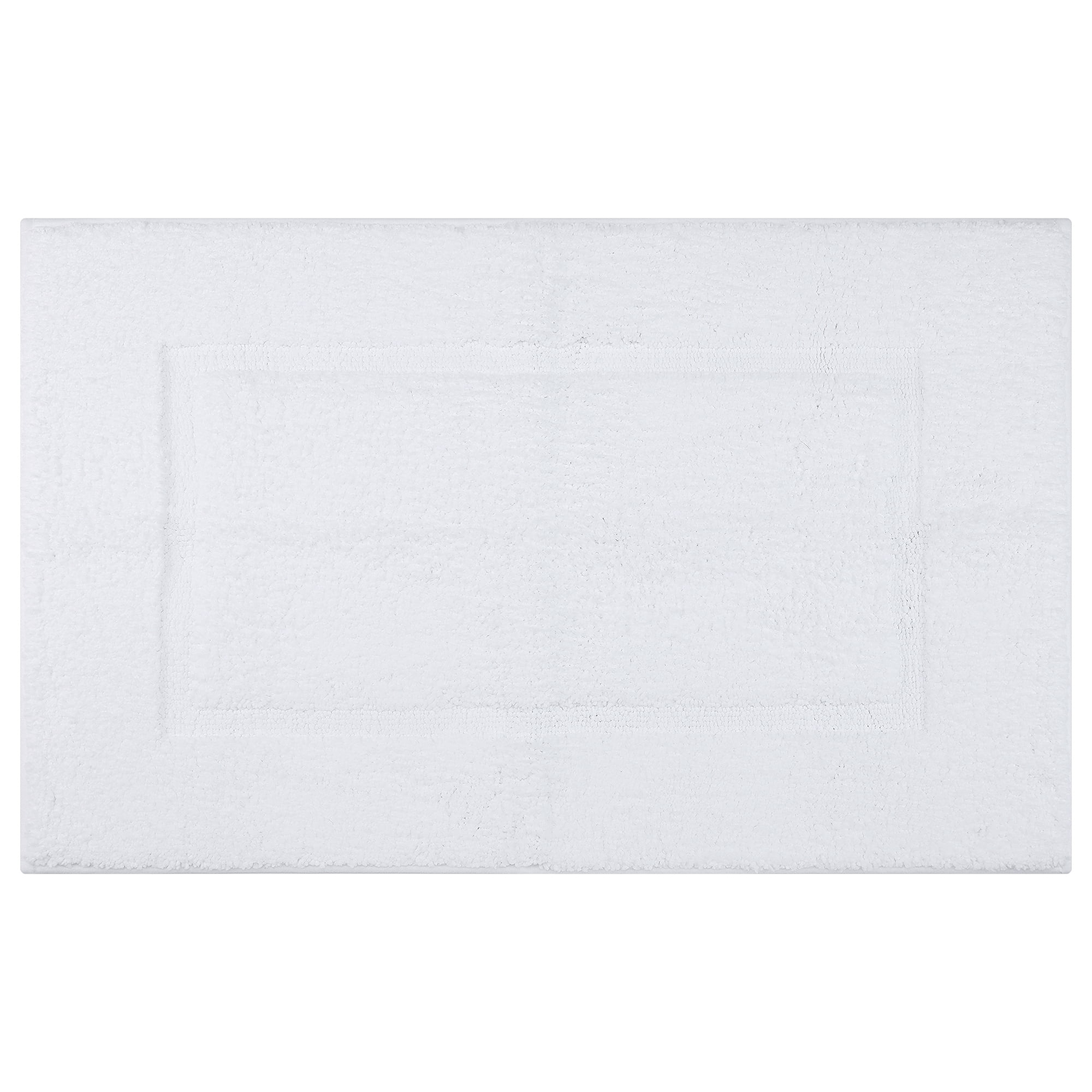 Unique Bargains Plush Absorbent Microfiber Bathroom Mat Non-Slip Rug White 32" x 20"