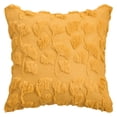 thumbnail image 1 of Unique Bargains Plush Ginkgo Leaf Embroidery Throw Pillow Covers Yellow 20" x 20", 1 of 7