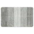 thumbnail image 1 of Unique Bargains Plush Gradient Striped Bath Rugs Microfiber Shaggy Mat with TPR Backing Grey 20" x 32", 1 of 6