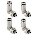 thumbnail image 1 of Unique Bargains Pneumatic Push to Connect Tube Fittings, Tube to Male Thread Elbow Silver 4, 1 of 3
