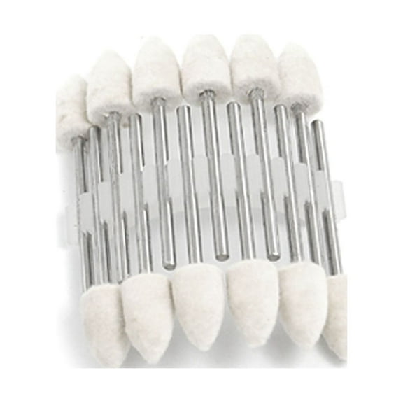 Unique Bargains Polishing Buffing Tool White Conical Mounted Felt Point