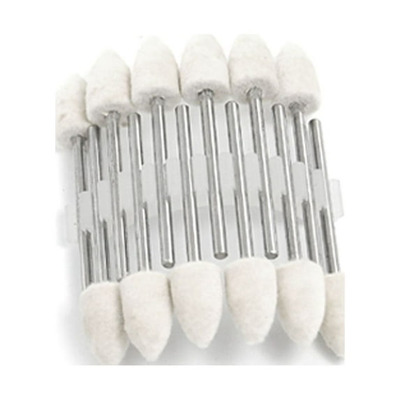 Unique Bargains Polishing Buffing Tool White Conical Mounted Felt Point