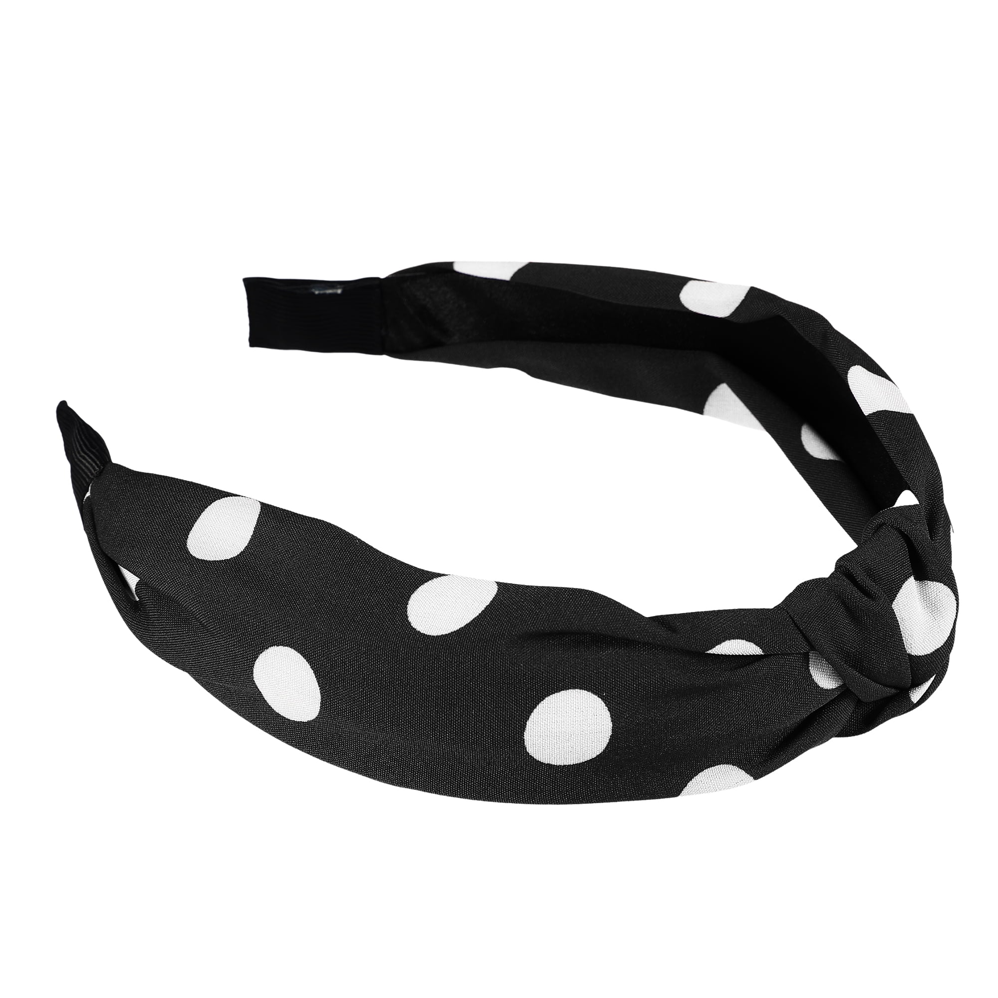 Unique Bargains Polka Dot Headband, Knotted Headband for Women Top Knot ...