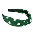 thumbnail image 1 of Unique Bargains Polka Dot Headband, Knotted Headband for Women Top Knot Elastic Hairband Non-Slip Wide Hair Hoop Green, 1 of 7