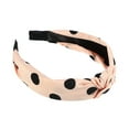 thumbnail image 1 of Unique Bargains Polka Dot Headband, Knotted Headband for Women Top Knot Elastic Hairband Non-Slip Wide Hair Hoop Pink, 1 of 7