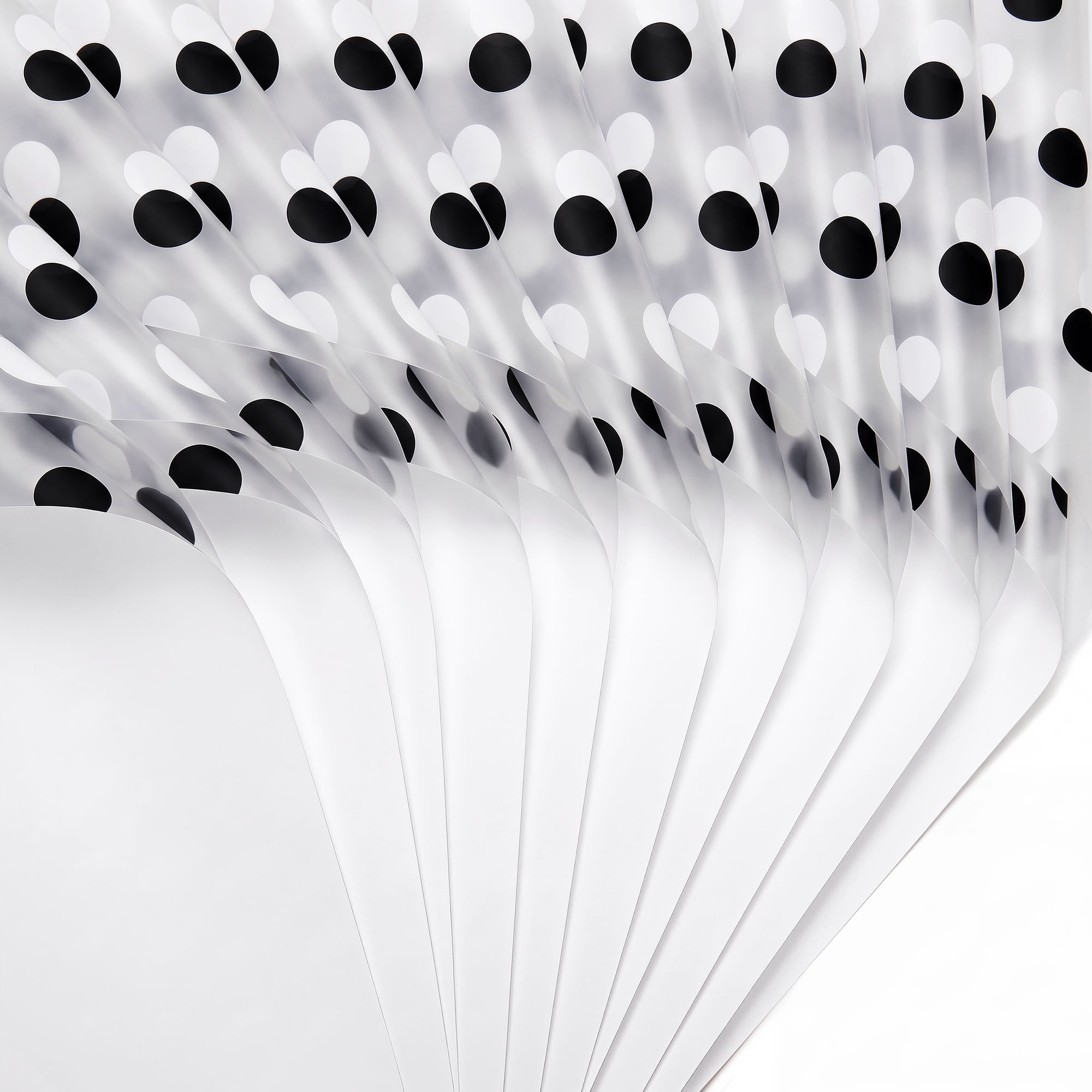 Unique Bargains Polka Dot Waterproof Flower Wrapping Paper Sheets White 22.4"x 22.4"