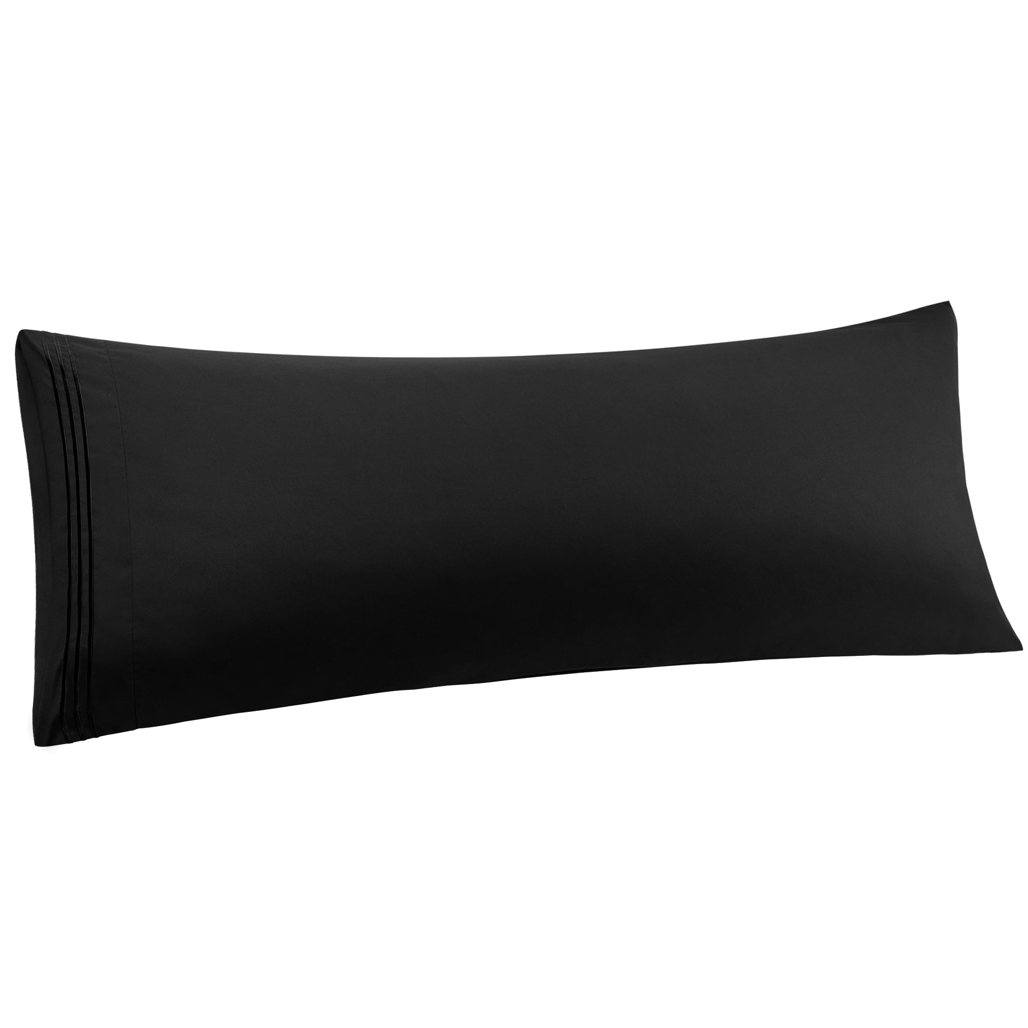 Unique Bargains Polyester Body Pillowcase with Envelop Closure Black 20"x54"