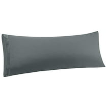 Unique Bargains Polyester Body Pillowcase with Envelop Closure Dark Gray 20"x54"