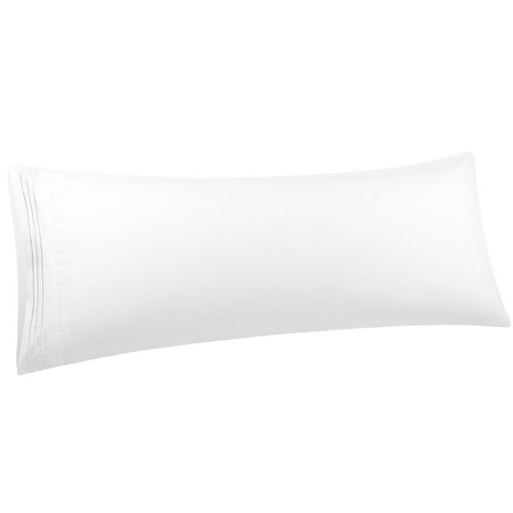 Unique Bargains Polyester Body Pillowcase with Envelop Closure White 20"x48"