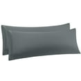 thumbnail image 1 of Unique Bargains Polyester Body Pillowcases 2 Pcs with Envelop Dark Gray 20"x48", 1 of 8