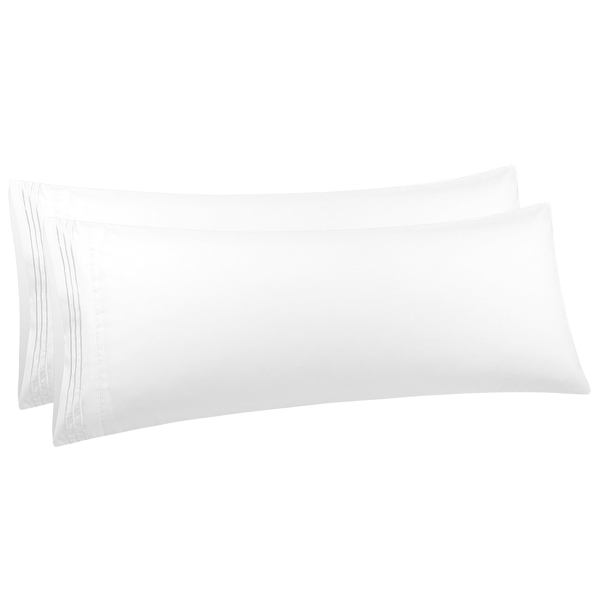 Unique Bargains Polyester Body Pillowcases 2 Pcs with Envelop White 20