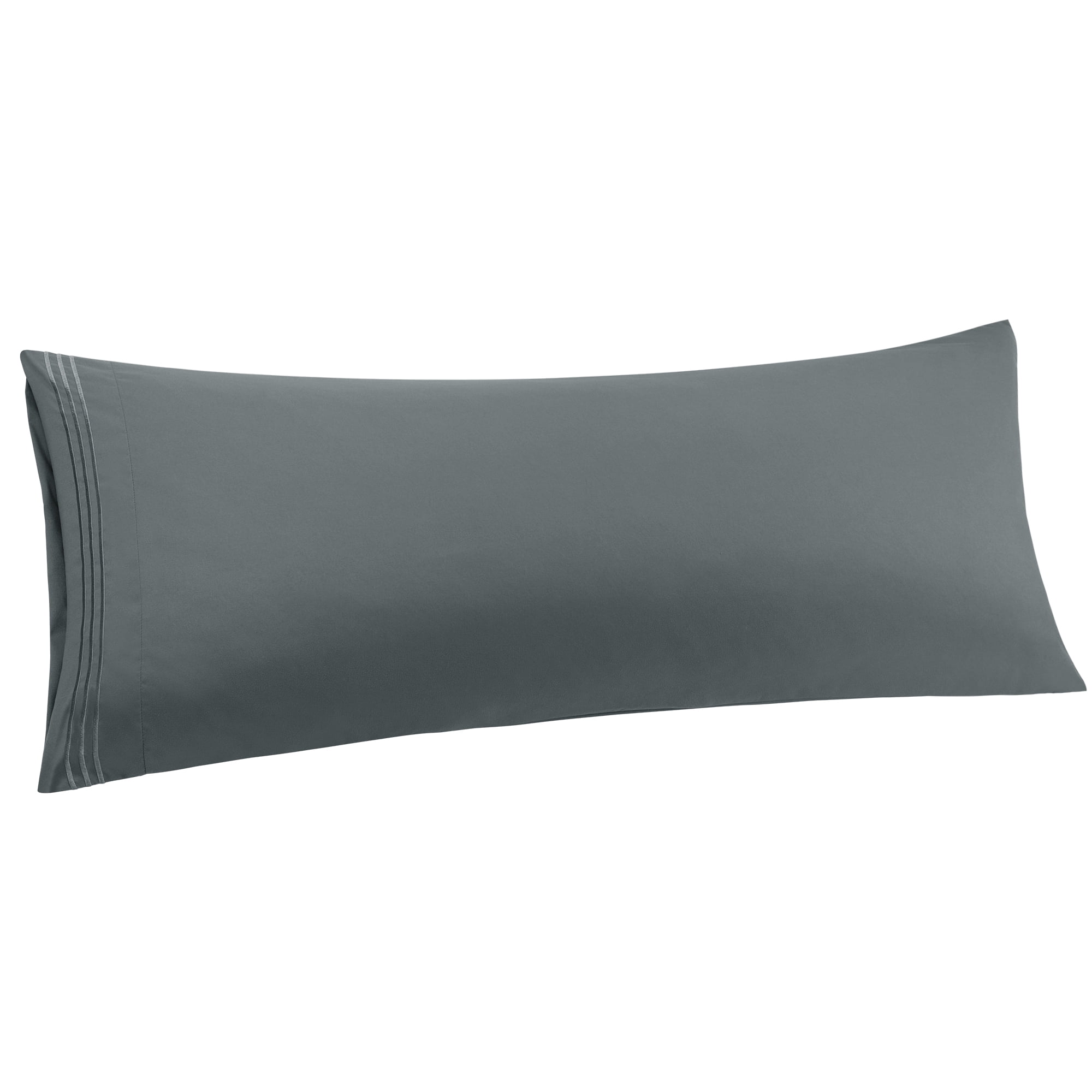 Unique Bargains Polyester Body Pillowcases Soft with Zipper Dark Gray 20"x48"