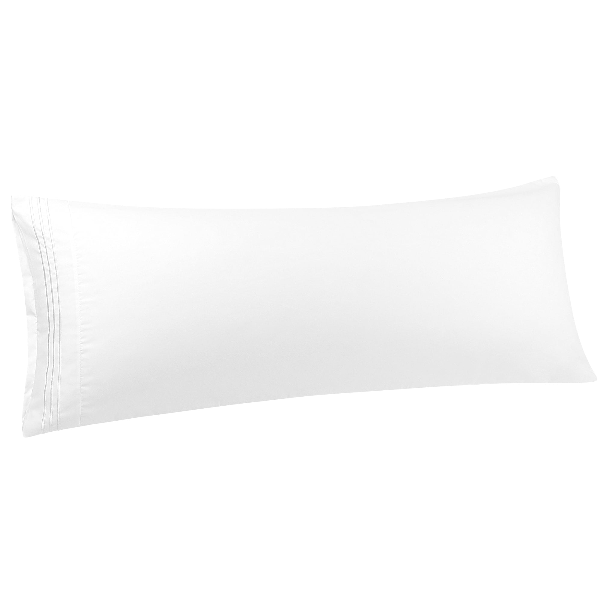 Unique Bargains Polyester Body Pillowcases Soft with Zipper White 20