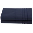 thumbnail image 1 of Unique Bargains Polyester Microfiber Soft With Zipper Pillowcases 2 Pcs Navy Standard, 1 of 8