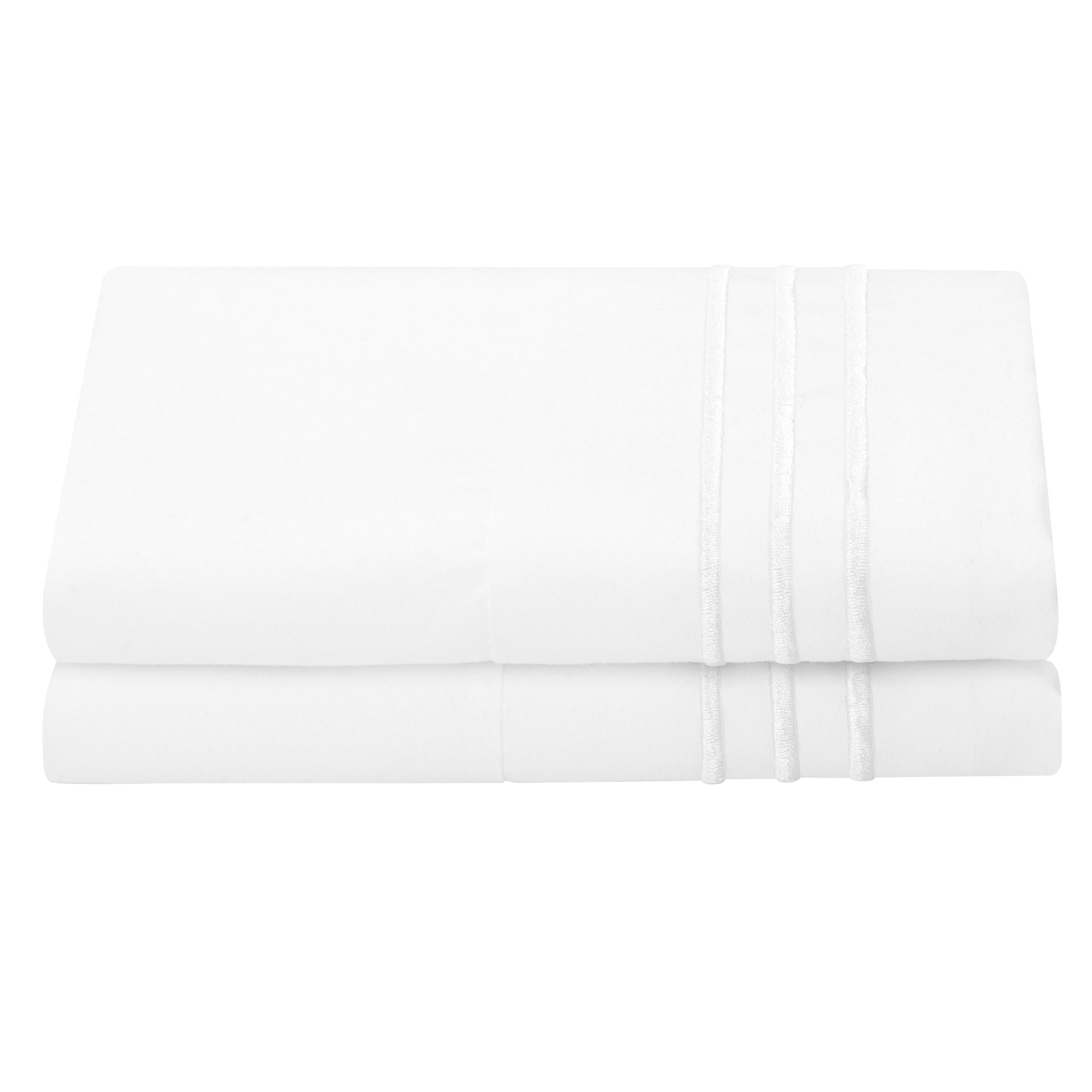Unique Bargains Polyester Microfiber Soft With Zipper Pillowcases 2 Pcs White King