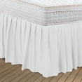 thumbnail image 1 of Unique Bargains Polyester Ruffled Bed Skirt with 16" Drop Full Snow White, 1 of 7