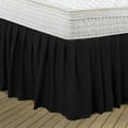 thumbnail image 1 of Unique Bargains Polyester Ruffled Bed Skirt with 16" Drop King Black, 1 of 8