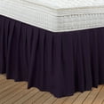 thumbnail image 1 of Unique Bargains Polyester Ruffled Bed Skirt with 16" Drop King Dark Purple, 1 of 7