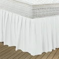 thumbnail image 1 of Unique Bargains Polyester Ruffled Bed Skirt with 16" Drop Queen Snow White, 1 of 8