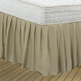 thumbnail image 1 of Unique Bargains Polyester Ruffled Bed Skirt with 16" Drop Twin Khaki, 1 of 7