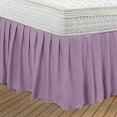thumbnail image 1 of Unique Bargains Polyester Ruffled Bed Skirt with 16" Drop Twin Light Purple, 1 of 7