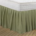 thumbnail image 1 of Unique Bargains Polyester Ruffled Bed Skirt with 16" Drop Twin Olive Green, 1 of 7