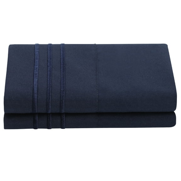 Unique Bargains Polyester Soft Pillowcases 2 Pcs Envelop 20"x26" Navy