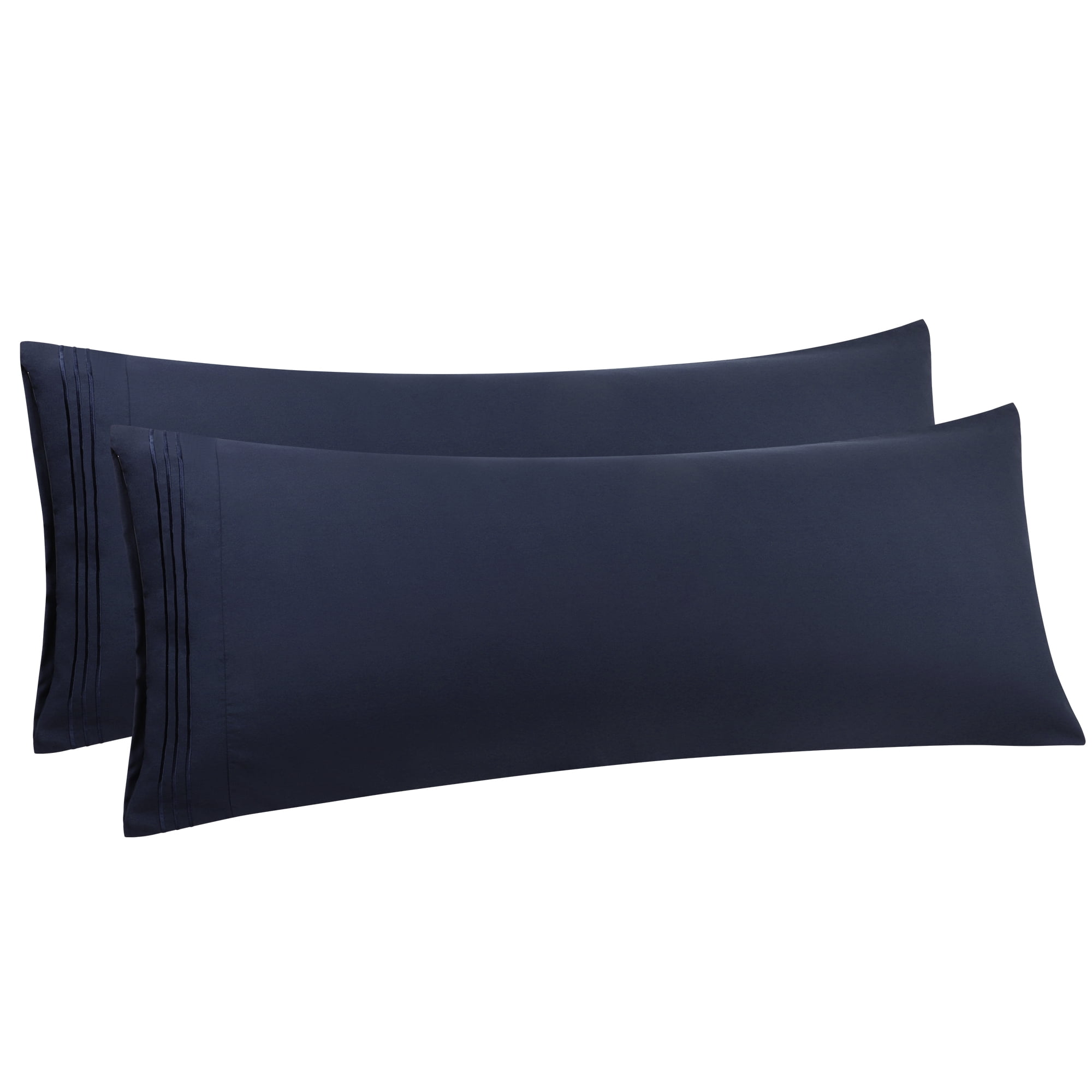 Unique Bargains Polyester Soft Zipper Closure Body Pillowcases 2 Pcs Navy 20"x54"