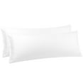 thumbnail image 1 of Unique Bargains Polyester Soft Zipper Closure Body Pillowcases 2 Pcs White 20"x48", 1 of 8