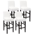 thumbnail image 1 of Unique Bargains Polyester Stretch Bar Stool Covers Elastic Band Mid Back Chair Slipcover Snow White 4 Pcs, 1 of 8
