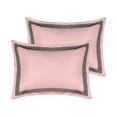 thumbnail image 1 of Unique Bargains Polyester Wrinkle Resistant Pillow Shams Set of 2 with Envelope Closure Queen Pink, 1 of 7