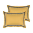 thumbnail image 1 of Unique Bargains Polyester Wrinkle Resistant Pillow Shams Set of 2 with Envelope Closure Queen Yellow, 1 of 7