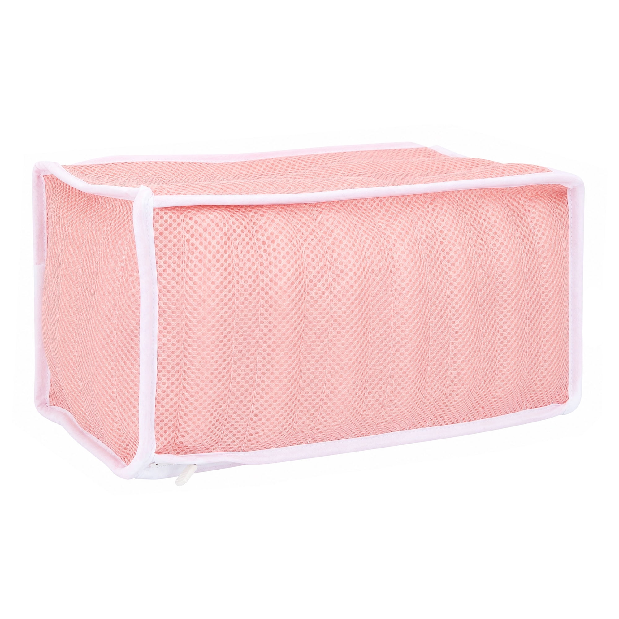 Unique Bargains Polyester Zippered Laundry Shoe Bag for Washing Machine Pink 13.4"x6.3"
