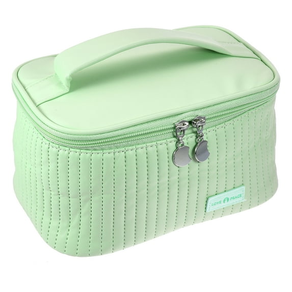 Unique Bargains Floral Makeup Bag Zipper Flower Cosmetic Pouch Green