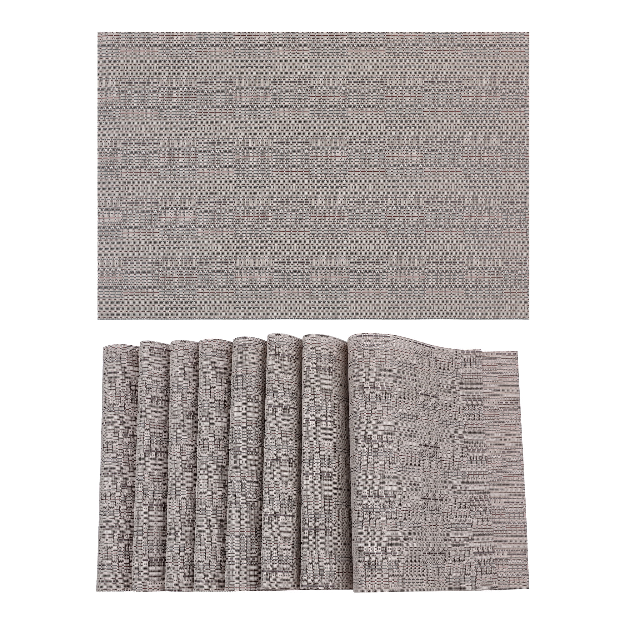 Unique Bargains Polyvinyl Chloride Placemats for Kitchen Heat Resistant Gray