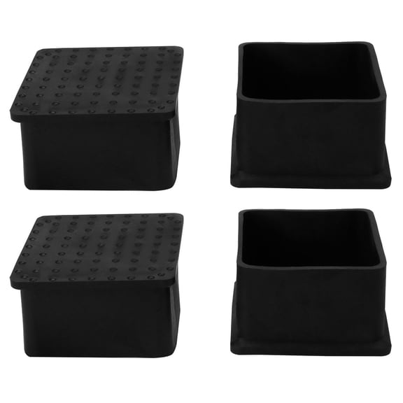Unique Bargains Polyvinyl Chloride Table Leg Caps Protector 4 Pcs 1.97" x 1.97"