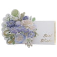 thumbnail image 1 of Unique Bargains Pops Up Bouquet Card 3D Greeting Cards with Envelope Blue, 1 of 7