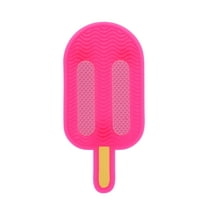 Unique Bargains Ice Pop Shape Makeup Brush Cleaning Mat Pink