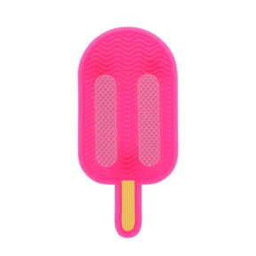 Unique Bargains Ice Pop Shape Makeup Brush Cleaning Mat Pink