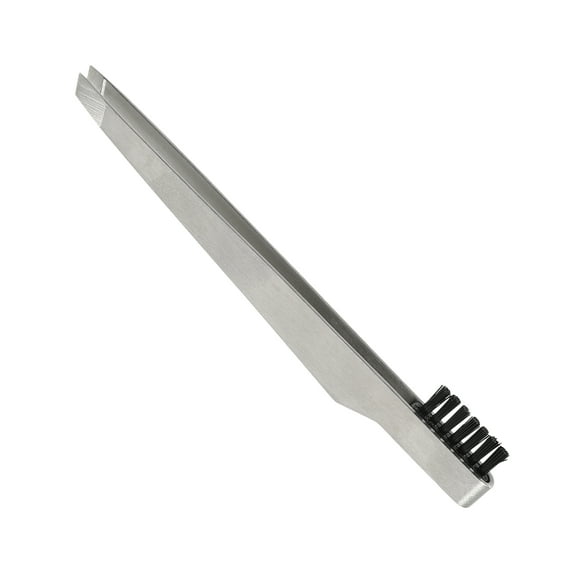 Unique Bargains Portable 2 in1 Eyebrow Shaping Tool Silver Tone Stainless Steel Eyebrow Clip Eyebrow Brush for Women