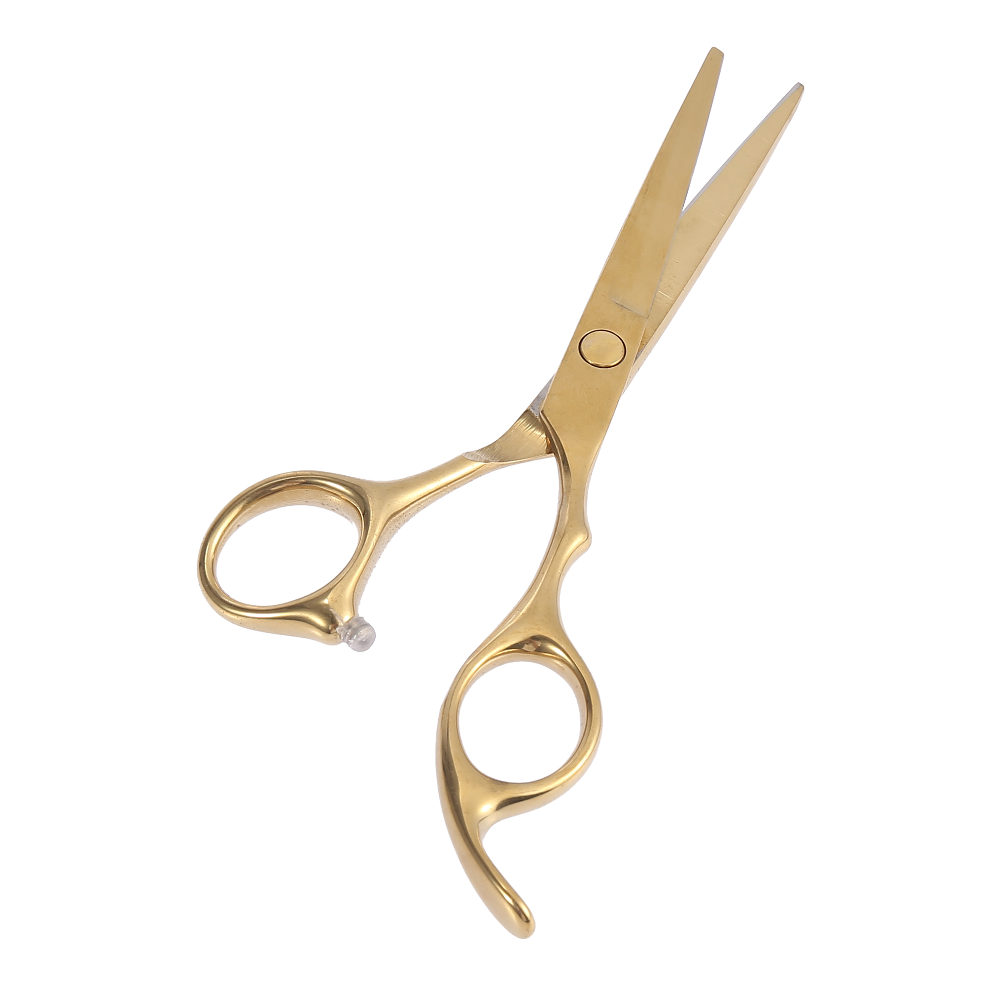 Unique Bargains Portable 5.5" Length Straight Scissors for Men Women Hair Cut Gold Tone
