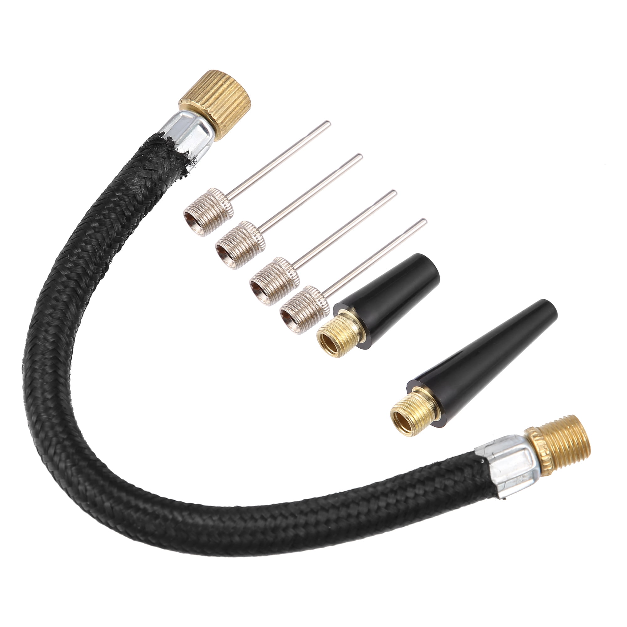 Unique Bargains Portable Bicycle Air Pump with Needle Nozzle Hose for Easy Inflation