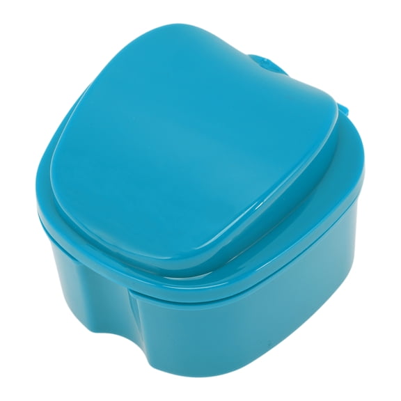 Unique Bargains Portable Braces Box with Strainer 1 Pc Light Blue