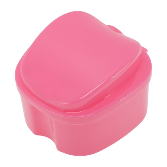 Unique Bargains Portable Braces Box with Strainer 1 Pc Pink