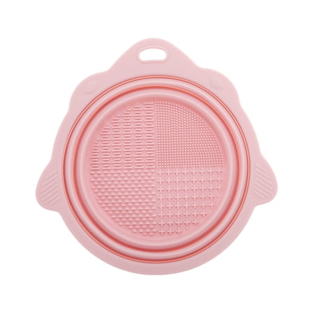 Unique Bargains Portable Foldable Makeup Brush Cleaner Pink