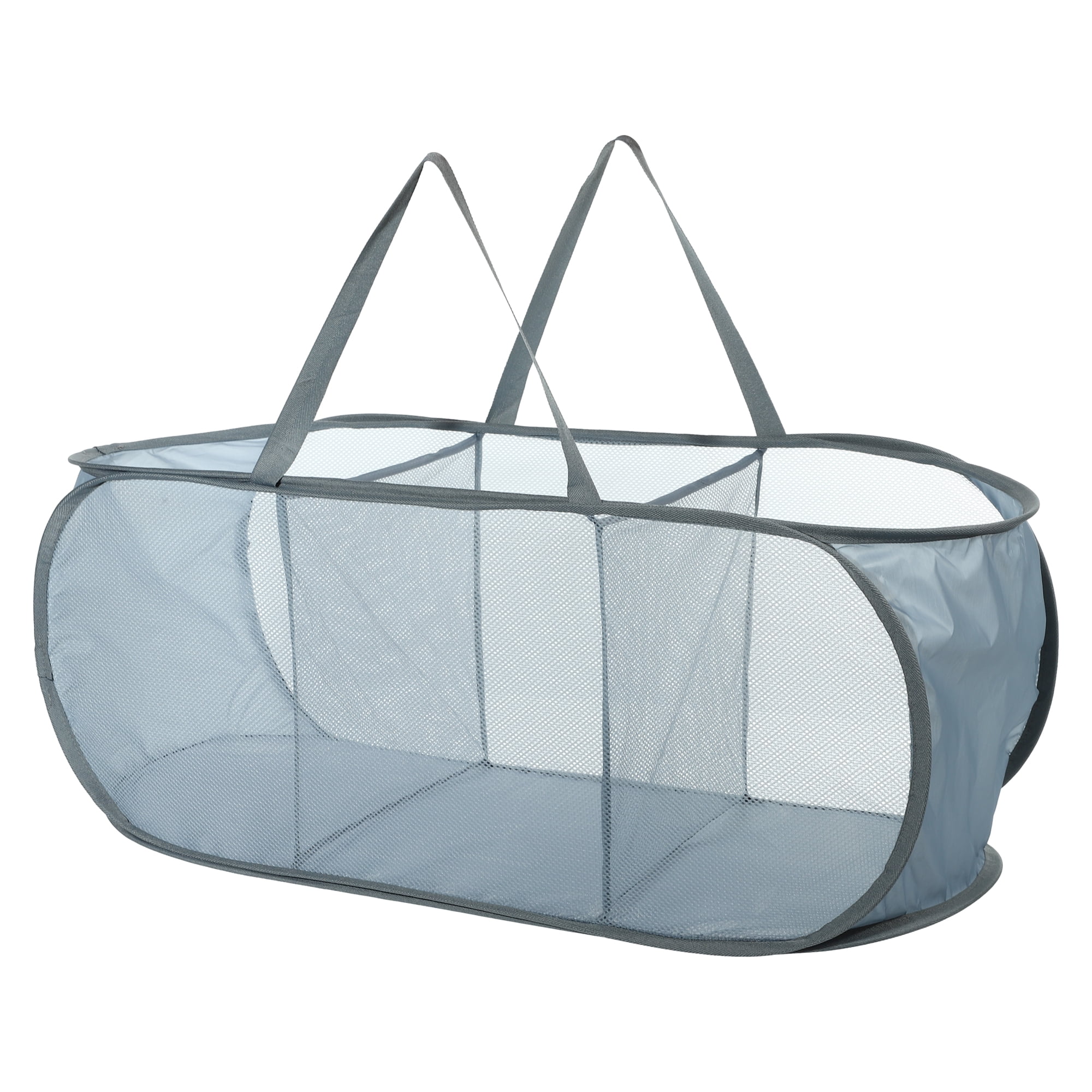 Unique Bargains Portable Hamper Basket for Bathroom 1 Pc Gray-100L