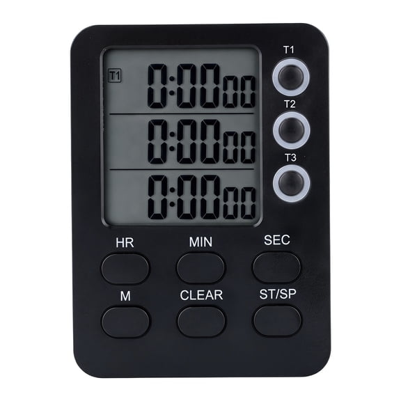 Unique Bargains Portable Kitchen Timer with Loud Alarm and Magnetic Backing Black